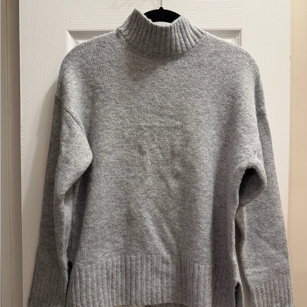 Gray Turtleneck Sweater